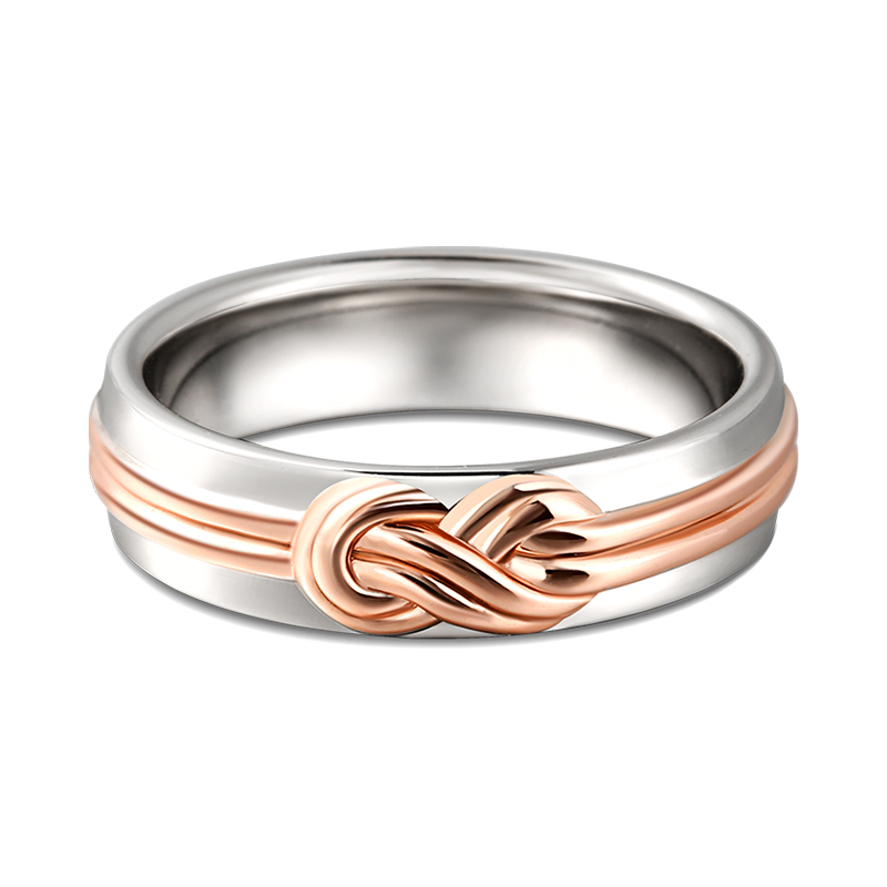 Et maison "Eternal Connection" Knot Design Sterling Silver Men's Band
