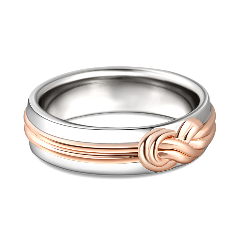 Et maison "Eternal Connection" Knot Design Sterling Silver Men's Band