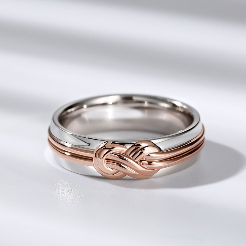Et maison "Eternal Connection" Knot Design Sterling Silver Men's Band