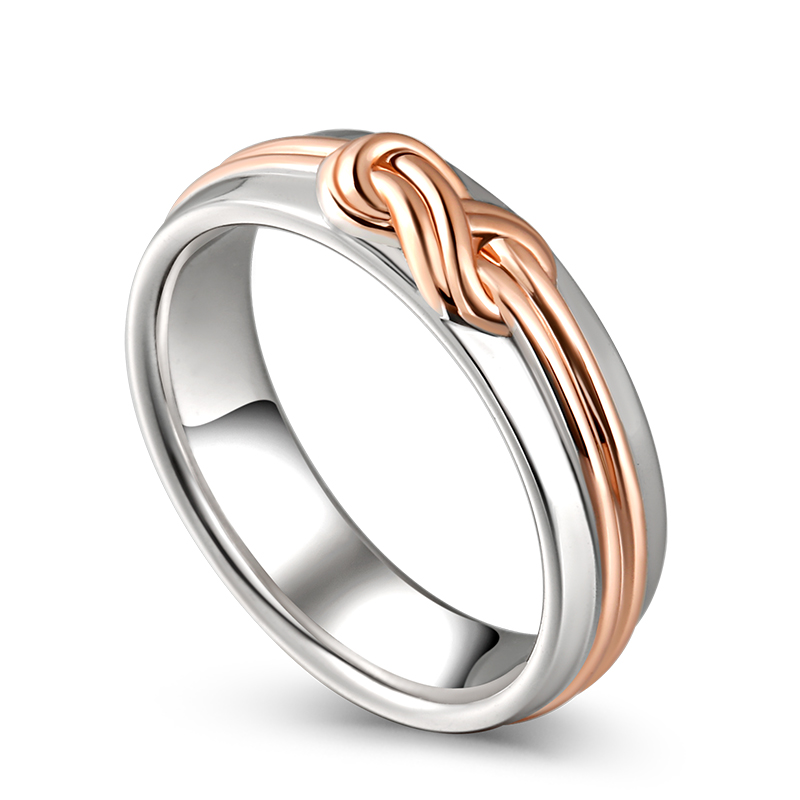 Et maison "Eternal Connection" Knot Design Sterling Silver Men's Band