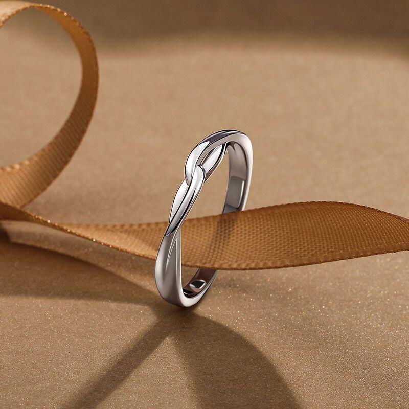 Et maison Knot Twist Men's Wedding Band Sterling Silver