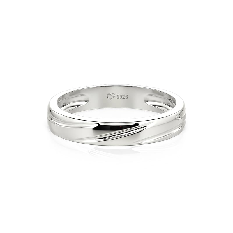 Et maison Classic Twisted Wave Design Men's Wedding Band