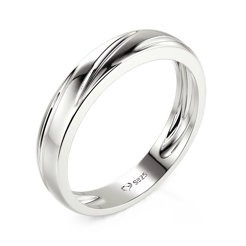 Et maison Classic Twisted Wave Design Men's Wedding Band