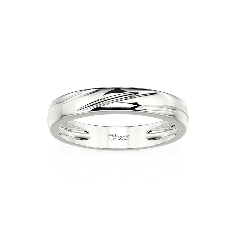 Et maison Classic Twisted Wave Design Men's Wedding Band