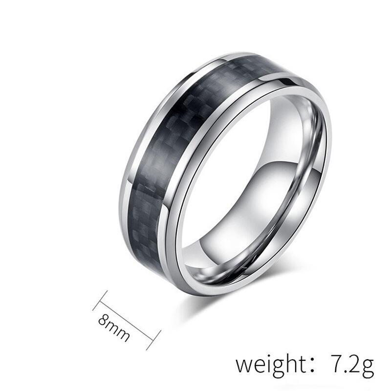 Et maison Carbon Fiber Titanium Steel Men's Band