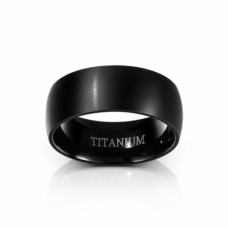 Et maison Black Titanium Steel Men's Band