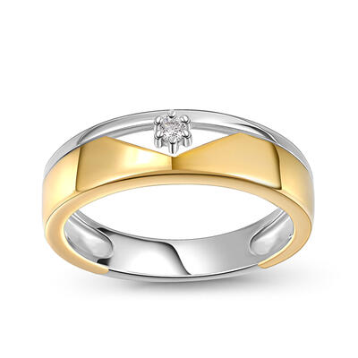 Et maison Two Tone Sterling Silver Men's Band