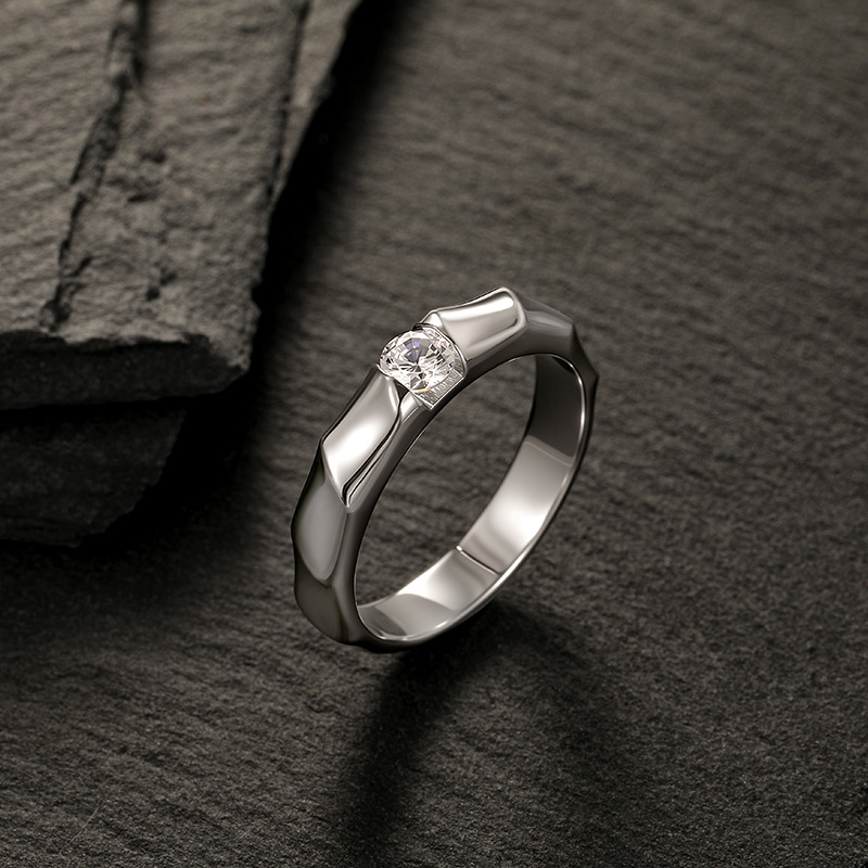 Et maison Simple Solitaire Twisted Ribbon Men's Ring