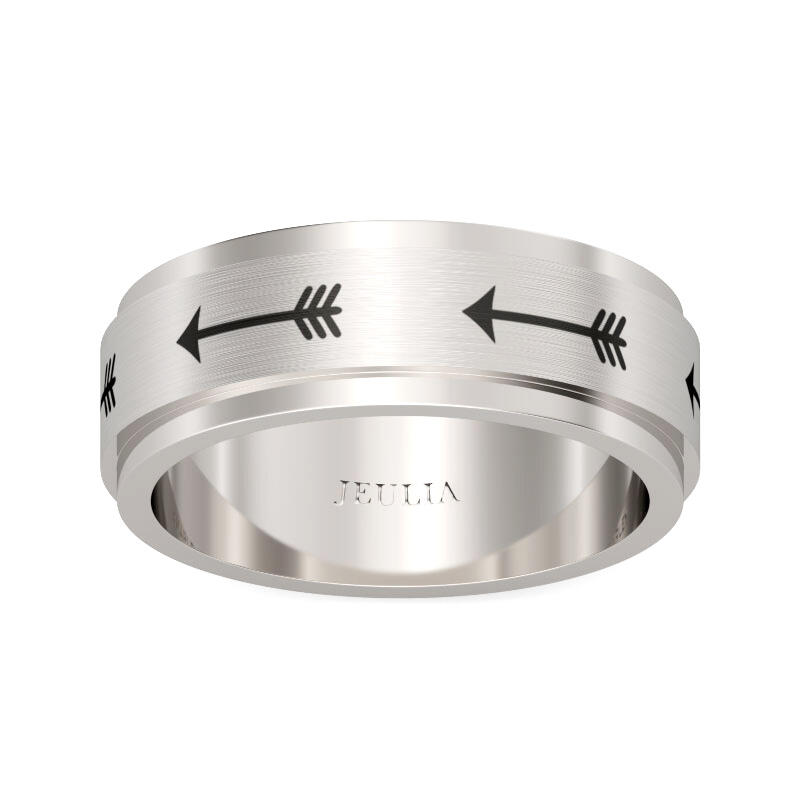 Et maison Rotatable Arrow Stainless Steel Men's Band
