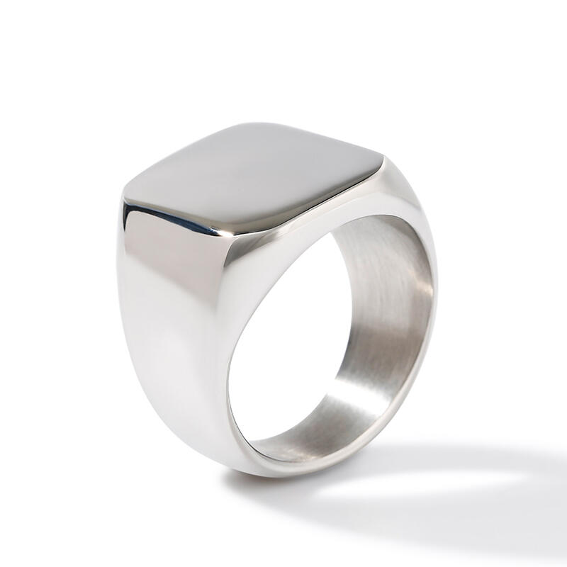 Et maison High Polished Stainless Steel Men's Ring
