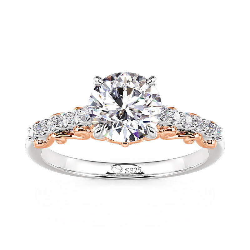 Et maison Two Tone Pumpkin Pod Engagement Ring