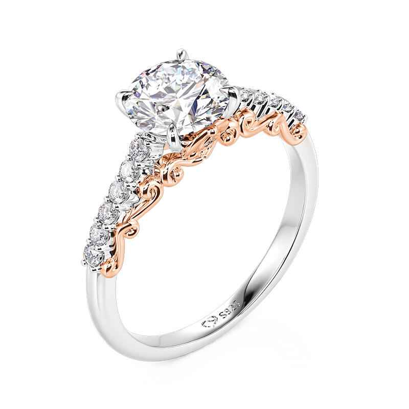 Et maison Two Tone Pumpkin Pod Engagement Ring