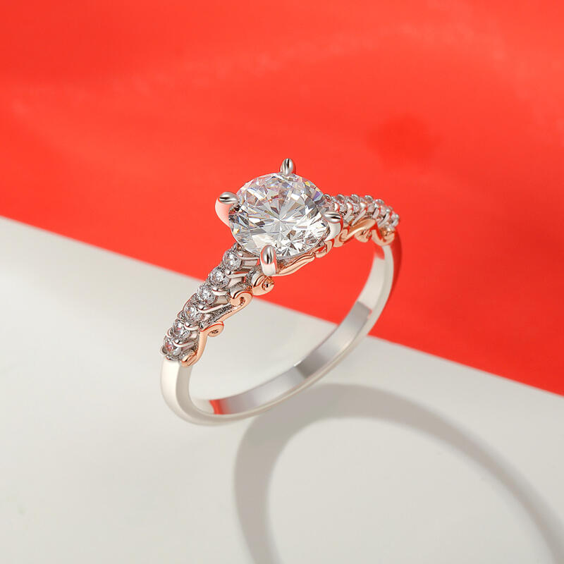 Et maison Two Tone Pumpkin Pod Engagement Ring