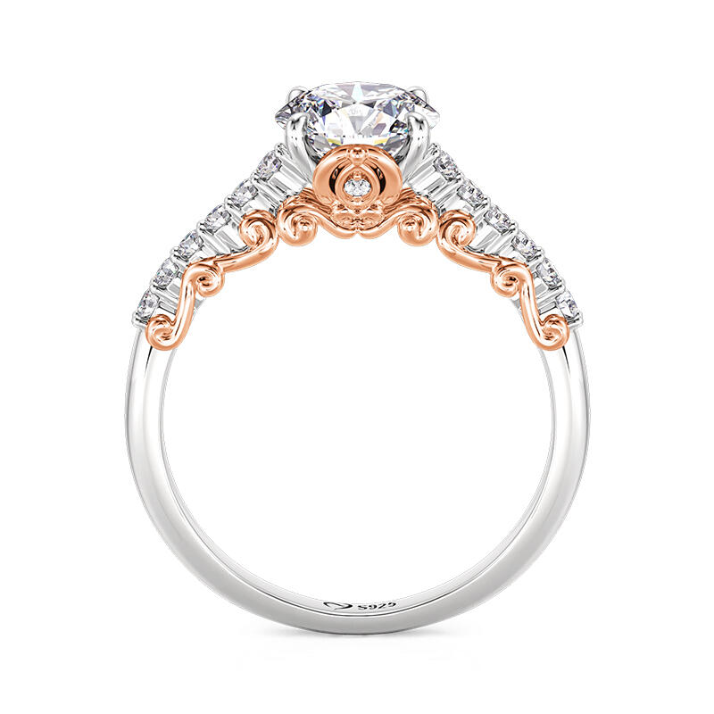Et maison Two Tone Pumpkin Pod Engagement Ring