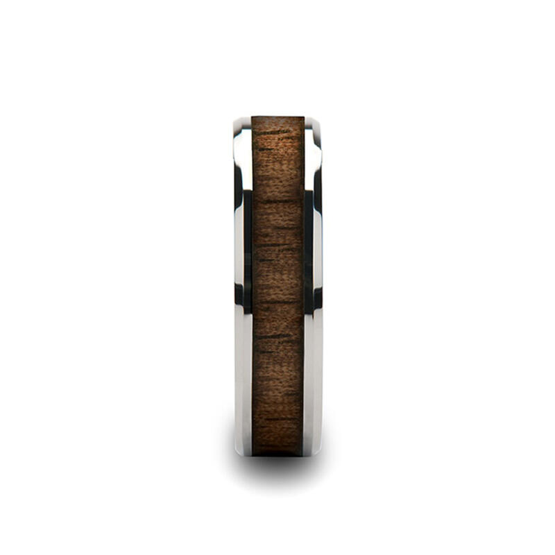 Et maison Walnut Stainless Steel Men's Band