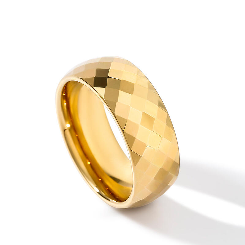 Et maison Yellow Gold Tone Tungsten Steel Men's Band