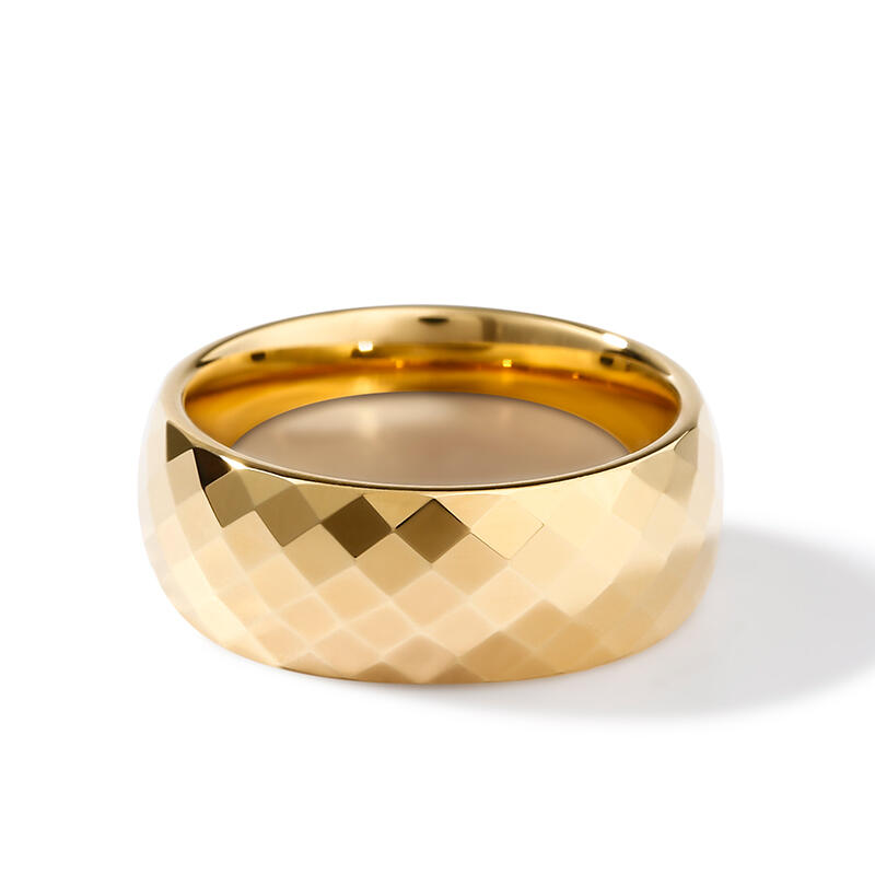 Et maison Yellow Gold Tone Tungsten Steel Men's Band