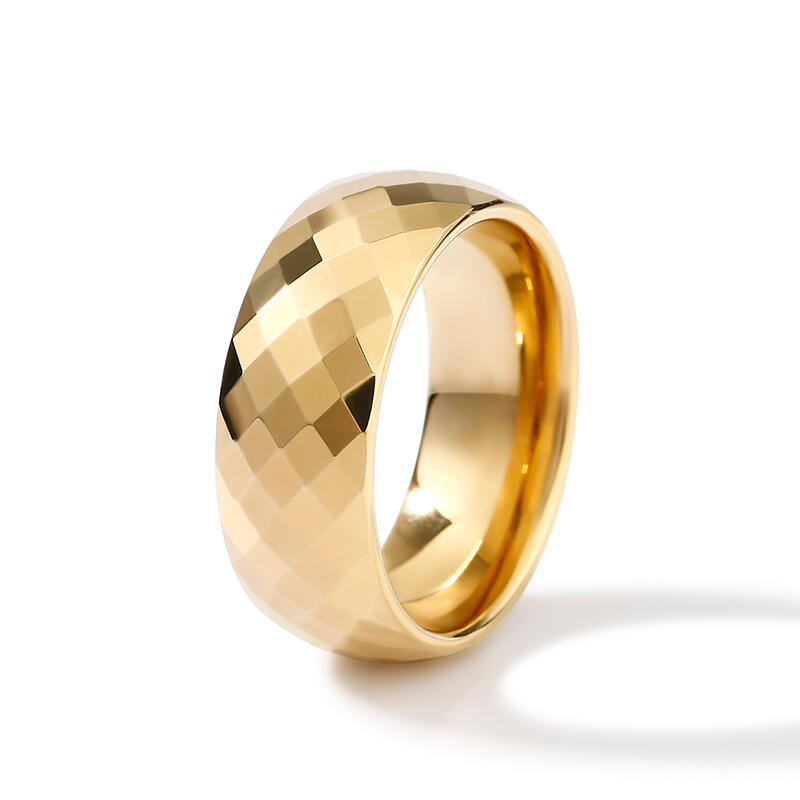 Et maison Yellow Gold Tone Tungsten Steel Men's Band