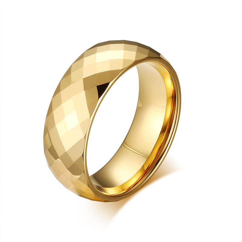 Et maison Yellow Gold Tone Tungsten Steel Men's Band