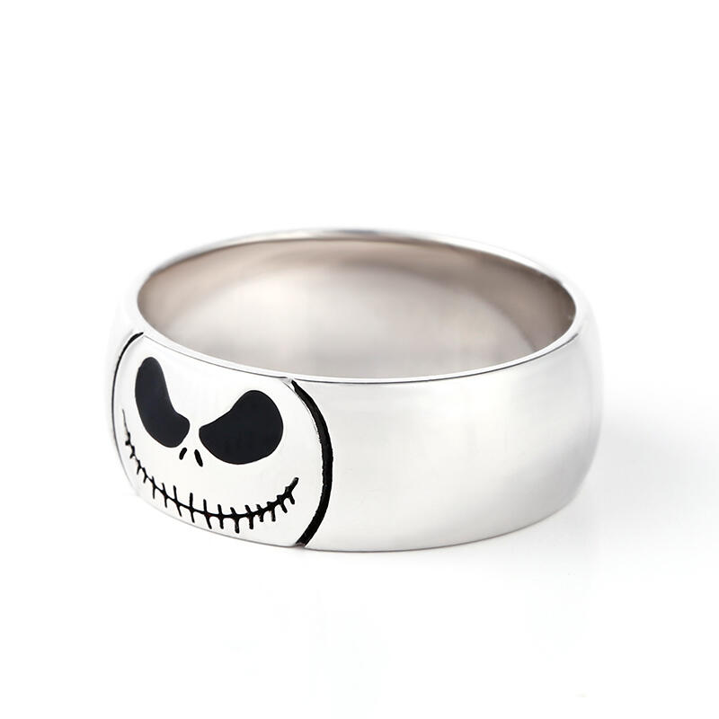 Et maison Cute Skull Design Sterling Silver Men's Band