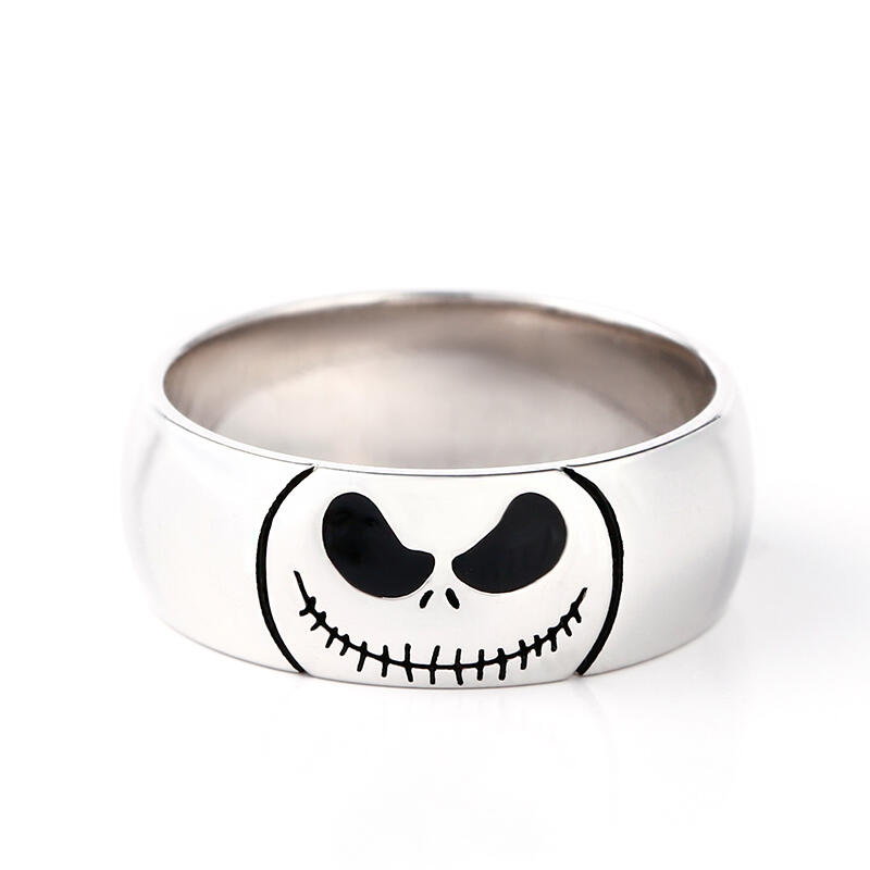Et maison Cute Skull Design Sterling Silver Men's Band