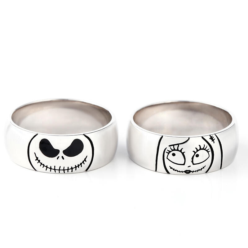 Et maison Cute Skull Design Sterling Silver Men's Band